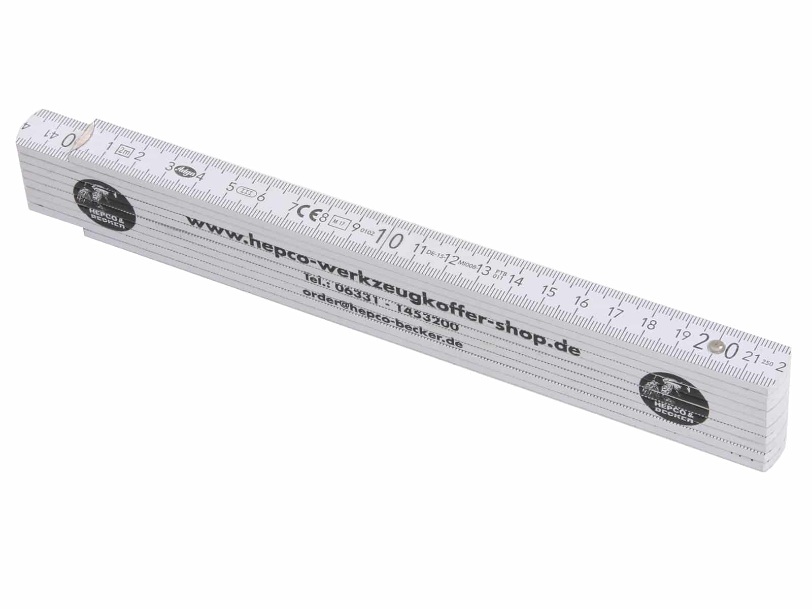 2m Folding Ruler - High-Quality Measuring Tool with Hepco Logo