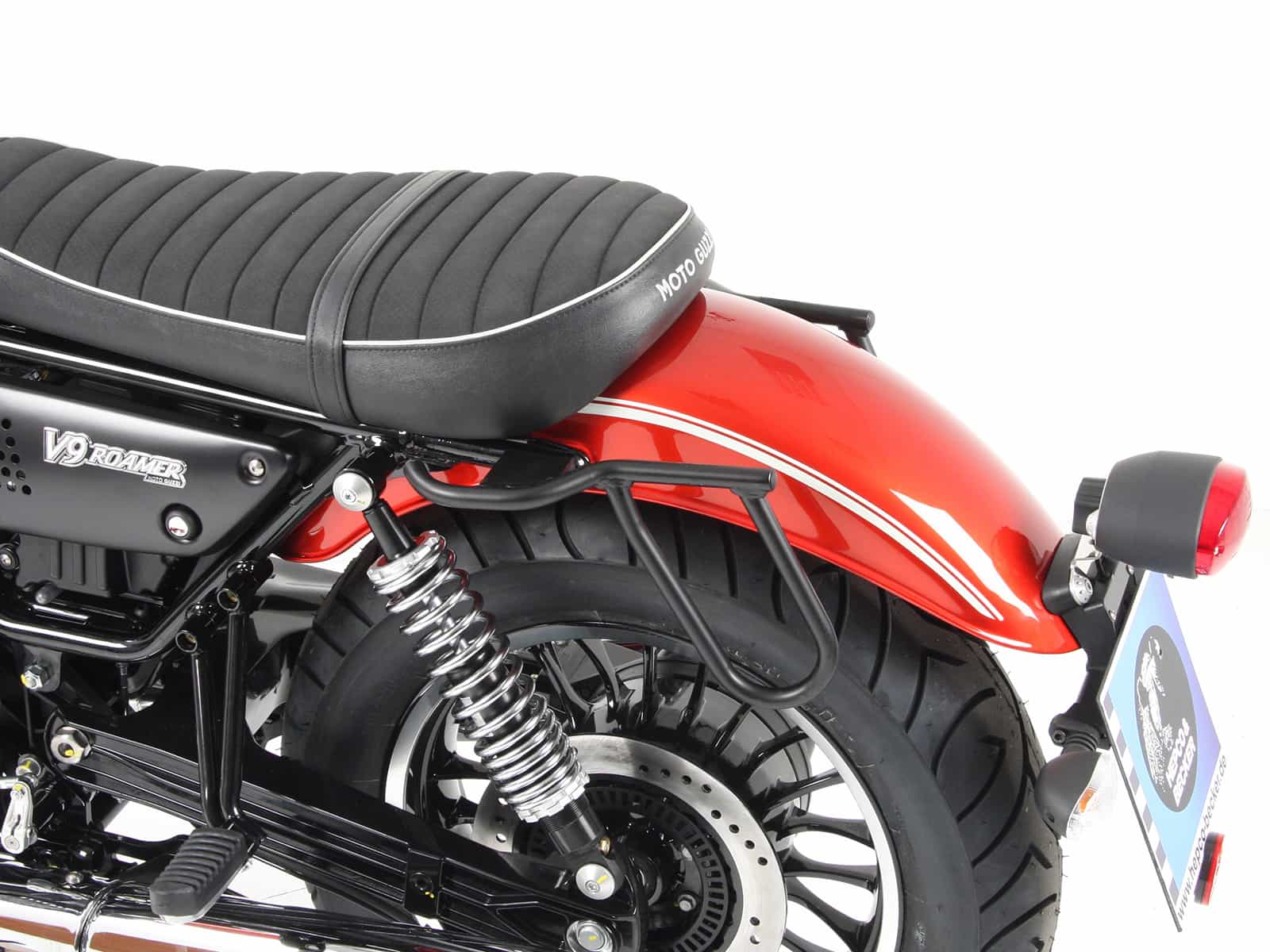 Moto Guzzi porte-bagages arrière en tube d`acier noir - V9 Bobber